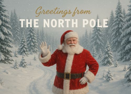 Santa North Pole Postcard